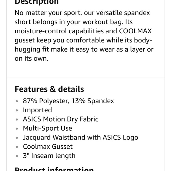 Asics Geometric Team Short NWT - Picture 5 of 5